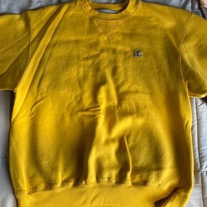 Yellow Champion Pullover Sweatshirt